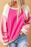 namcoverse Long Sleeve Patchwork Fleece Sweatshirt