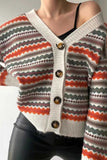 namcoverse Retro Contrast Knit Cardigan