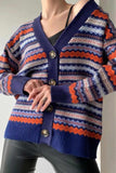 namcoverse Retro Contrast Knit Cardigan