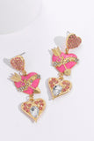 namcoverse Rhinestone Cupid Heart Earrings