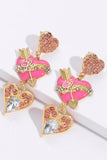 namcoverse Rhinestone Cupid Heart Earrings