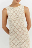 namcoverse Rhombus Crochet Hollow Out Knit Tank Dress