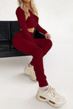 namcoverse Ribbed Knit Hoodie Long Pants Suits