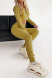 namcoverse Ribbed Knit Hoodie Long Pants Suits