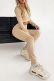 namcoverse Ribbed Knit Hoodie Long Pants Suits