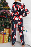 namcoverse Christmas Printed Hooded Loungewear Jumpsuit