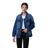 namcoverse namcoverse-2024New Spring Autumn Single-breasted Womens Denim Jacket Coat Loose Long Sleeve Tops Casual Jean Coats Female Outerwear