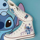 namcoverse namcoverse-Lilo & Stitch Canvas Shoes Cute Cartoon Little Monster Pattern Shoes Fashion Casual Sports High and Low Canvas Shoes