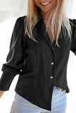 namcoverse Satin Puff Sleeve Blouse Tops