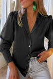 namcoverse Satin Puff Sleeve Blouse Tops