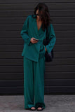 namcoverse Satin Suit Long Pant Two-Piece Set