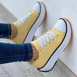 namcoverse namcoverseNew Spring autumn Women Sneakers Platform Shoes Female Lace-Up Casual Canvas Shoes Ladies Running Sports Shoes Woman trainer 43