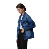 namcoverse namcoverse-2024New Spring Autumn Single-breasted Womens Denim Jacket Coat Loose Long Sleeve Tops Casual Jean Coats Female Outerwear