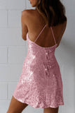 namcoverse Sequin Crisscross Back Cami Dress