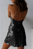 namcoverse Sequin Crisscross Back Cami Dress