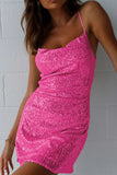 namcoverse Sequin Crisscross Back Cami Dress