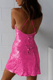 namcoverse Sequin Crisscross Back Cami Dress