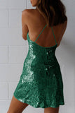 namcoverse Sequin Crisscross Back Cami Dress