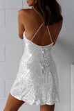 namcoverse Sequin Crisscross Back Cami Dress