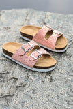 namcoverse Sequin Double-breasted Birkenstock Sandals