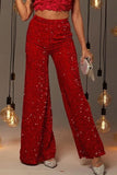 namcoverse Sequin High Waist Flare Pants