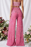 namcoverse Sequin High Waist Flare Pants