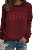 namcoverse Sequin MERRY Print Sweatshirt