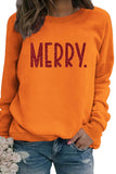 namcoverse Sequin MERRY Print Sweatshirt