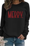 namcoverse Sequin MERRY Print Sweatshirt