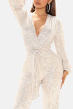 namcoverse Sequin V Neck Strappy Jumpsuits