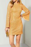 namcoverse Sequins Flares Sleeve Dress