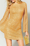 namcoverse Sequins Flares Sleeve Dress