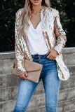 namcoverse Sequins Solid Color Long Sleeve Blazer