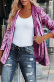 namcoverse Sequins Solid Color Long Sleeve Blazer