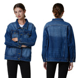 namcoverse namcoverse-2024New Spring Autumn Single-breasted Womens Denim Jacket Coat Loose Long Sleeve Tops Casual Jean Coats Female Outerwear