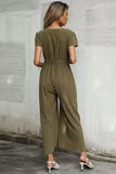 namcoverse Short Sleeve Knot Front Jumpsuits