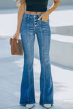 namcoverse Single-Breasted High Rise Flare Jeans