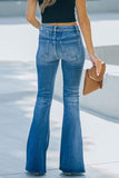 namcoverse Single-Breasted High Rise Flare Jeans