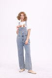 namcoverse Slant Pocket Wide Leg Denim Overalls