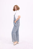 namcoverse Slant Pocket Wide Leg Denim Overalls