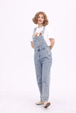 namcoverse Slant Pocket Wide Leg Denim Overalls