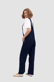 namcoverse Slant Pocket Wide Leg Denim Overalls