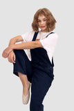 namcoverse Slant Pocket Wide Leg Denim Overalls