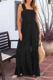 namcoverse Sleeveless Smocked Wide Leg Jumpsuits