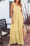 namcoverse Sleeveless Smocked Wide Leg Jumpsuits