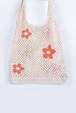 namcoverse Small Flower Hollow-out Crochet Bag