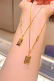 namcoverse Small Gold Brick Pendant Necklace