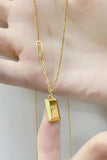 namcoverse Small Gold Brick Pendant Necklace