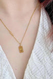 namcoverse Small Gold Brick Pendant Necklace