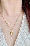 namcoverse Small Gold Brick Pendant Necklace